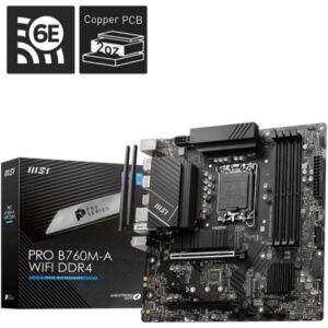 MSI Pro B760M-A Wifi DDR4 Intel 12/13/14th Gen microATX Motherboard Price In Pakistan