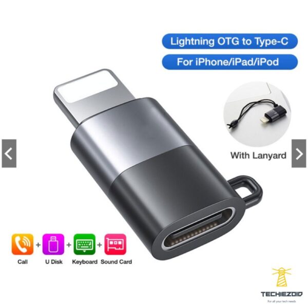 USB-C To Lightning OTG Audio Adapter For Mic & Phone Price in Pakistan