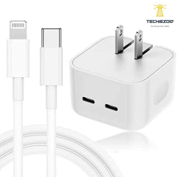 iPhone 14 Pro 2 Pin US PIN 50W USB-C+C Power Adapter Price in Pakistan